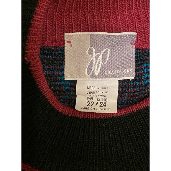 Women's Vintage JP Collections Sweater Plus Sz 22/24 Floral Print AOP 1980s 90s - Picture 6 of 13